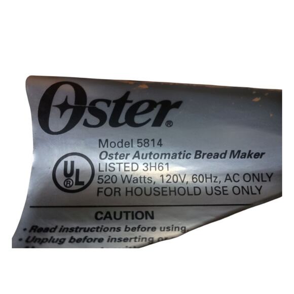 Oster Sunbeam Automatic Bread Maker Machine Model 5814 Bottom Rubber Feet Part - Picture 4 of 4